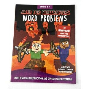 Math for Minecrafters Word Problems: Grades 3-4 by Sky Pony Press (2017,...
